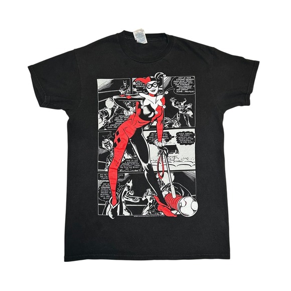 Delta Pro Weight Other - DC Comics Harley Quinn Black Comic Panel T Shirt‎ Mens Size Small